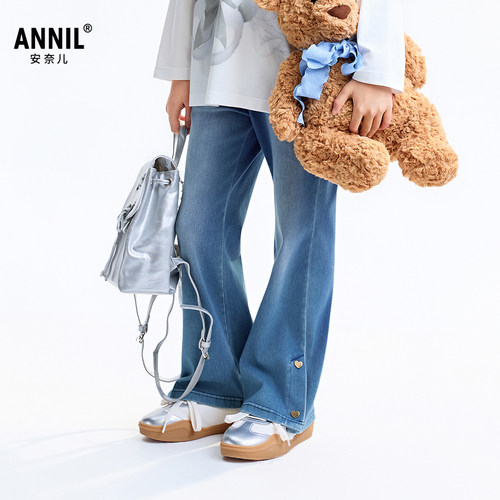 Annil童装女童牛仔裤 长裤AG536155