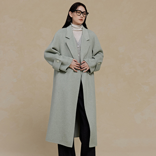 pit双面呢子大衣女冬高级感毛呢外套长款 111B440855 双面呢大衣