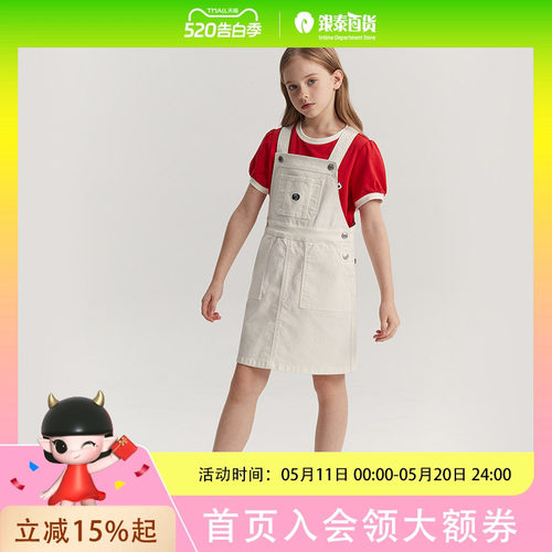 eland kids衣恋童装 女童 背带裙
