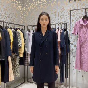 菲姿 女士简约休闲风衣F3F601