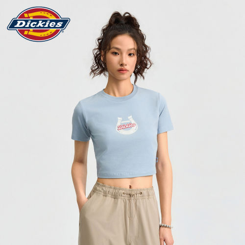 Dickies帝酷适 潮流马蹄短款圆领短袖女士休闲上衣T恤DK0A89QG-XIN