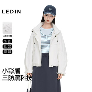 【商场同款】乐町连帽压胶短外套抽绳短款运动休闲便服C2BBG1329