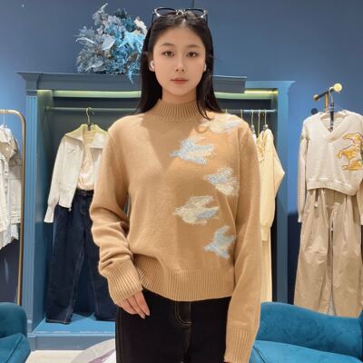 谜底女士简约时尚针织衫254MZ1896