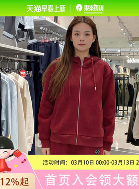 Kappa背靠背2025女士冬款运动休闲连帽开衫外套K0F82MK21