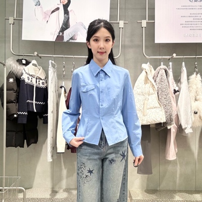 乐町女士简约时尚衬衫C2CAG1225