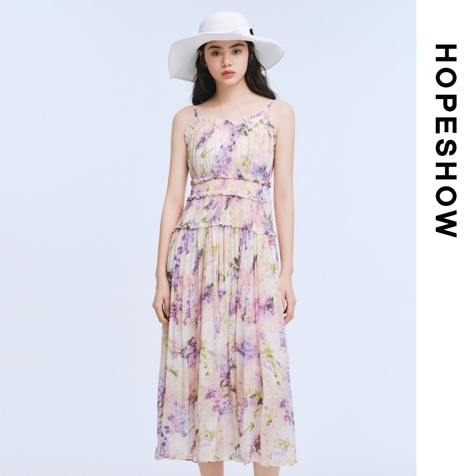 HOPESHOW红袖连衣裙89125131628