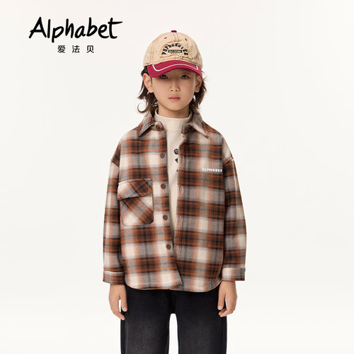 Alphabet爱法贝童装秋季女长袖衬衫193C521