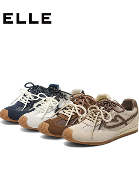 百丽女鞋覆古歪头德训阿甘鞋25新款运动休闲板鞋E7H1D