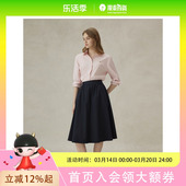 直筒宽松长袖 简约 衬衣EEYWF11E03 女 Eland衣恋衬衫