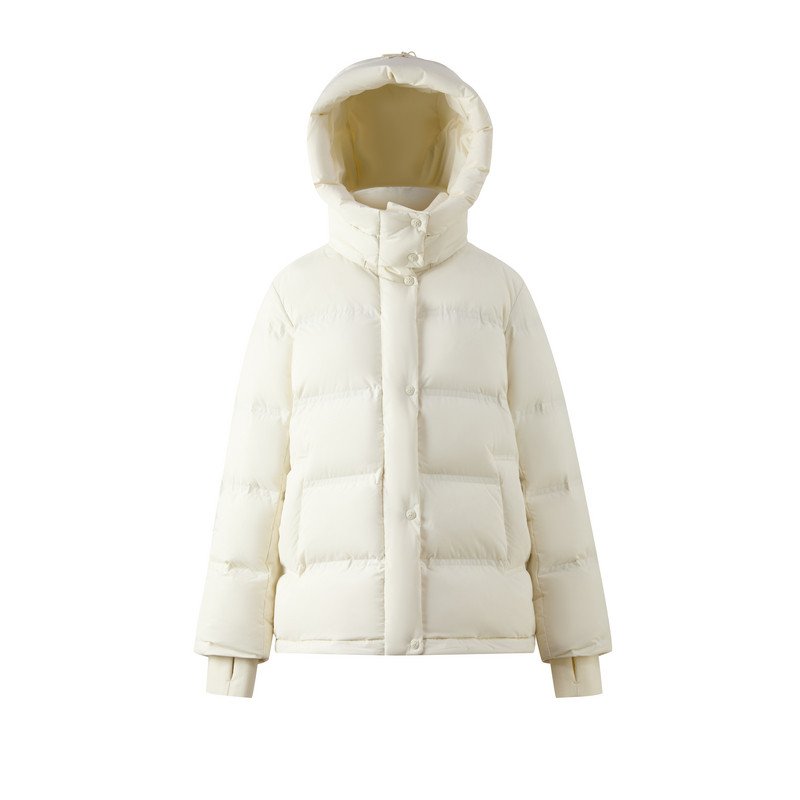 PRICH时尚减龄连帽绗线鹅绒服2025冬季新款保暖宽松短款羽绒服女PRJDF4T07M