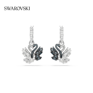 WHI 施华洛世奇 SWAN GOS 抱抱鹅耳环CNY