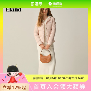 Eland衣恋羽绒服女小立领轻薄长袖通勤外套