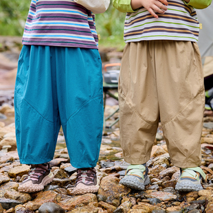 【嘟嘟家】儿童裤子春秋宝宝长裤春款休闲裤男童梭织裤女童九分裤廓形