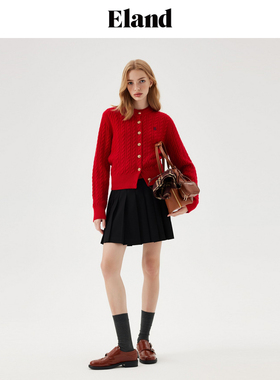 Eland衣恋针织衫女棉花糖毛衣25春季EECKF11R31