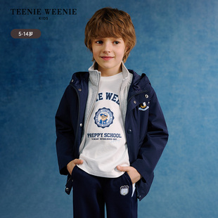 TeenieWeenie Kids小熊童装25年春款男童运动休闲连帽两件套外套TKJJ251201K