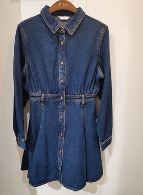 pit   简约复古显瘦牛仔连衣裙108A330285