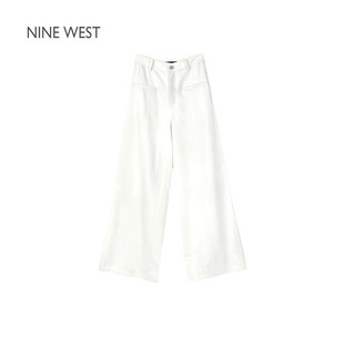 NW61K25139 白色高腰直筒阔腿裤 NINEWEST 玖熙2026春季