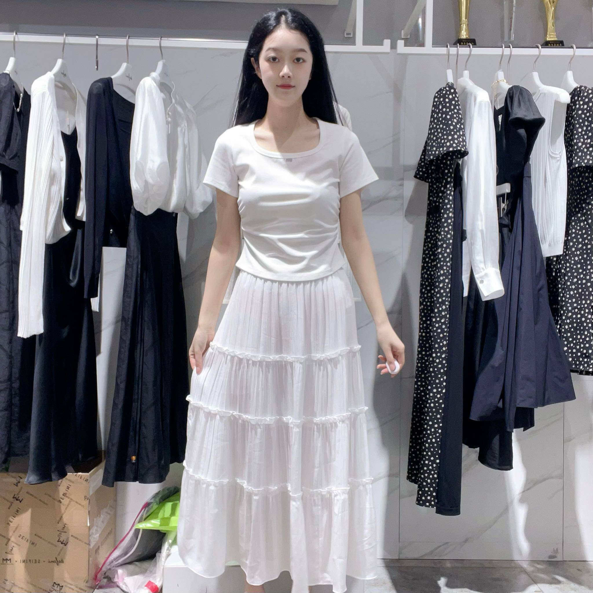 伊芙丽女士优雅时尚半身裙1G4640101