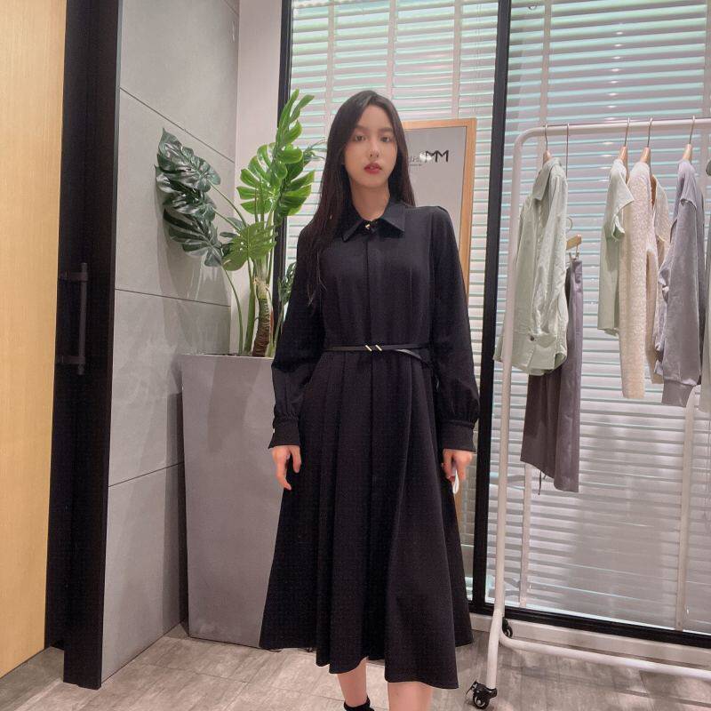 麦檬 女士收腰纯色连衣裙5E1190961