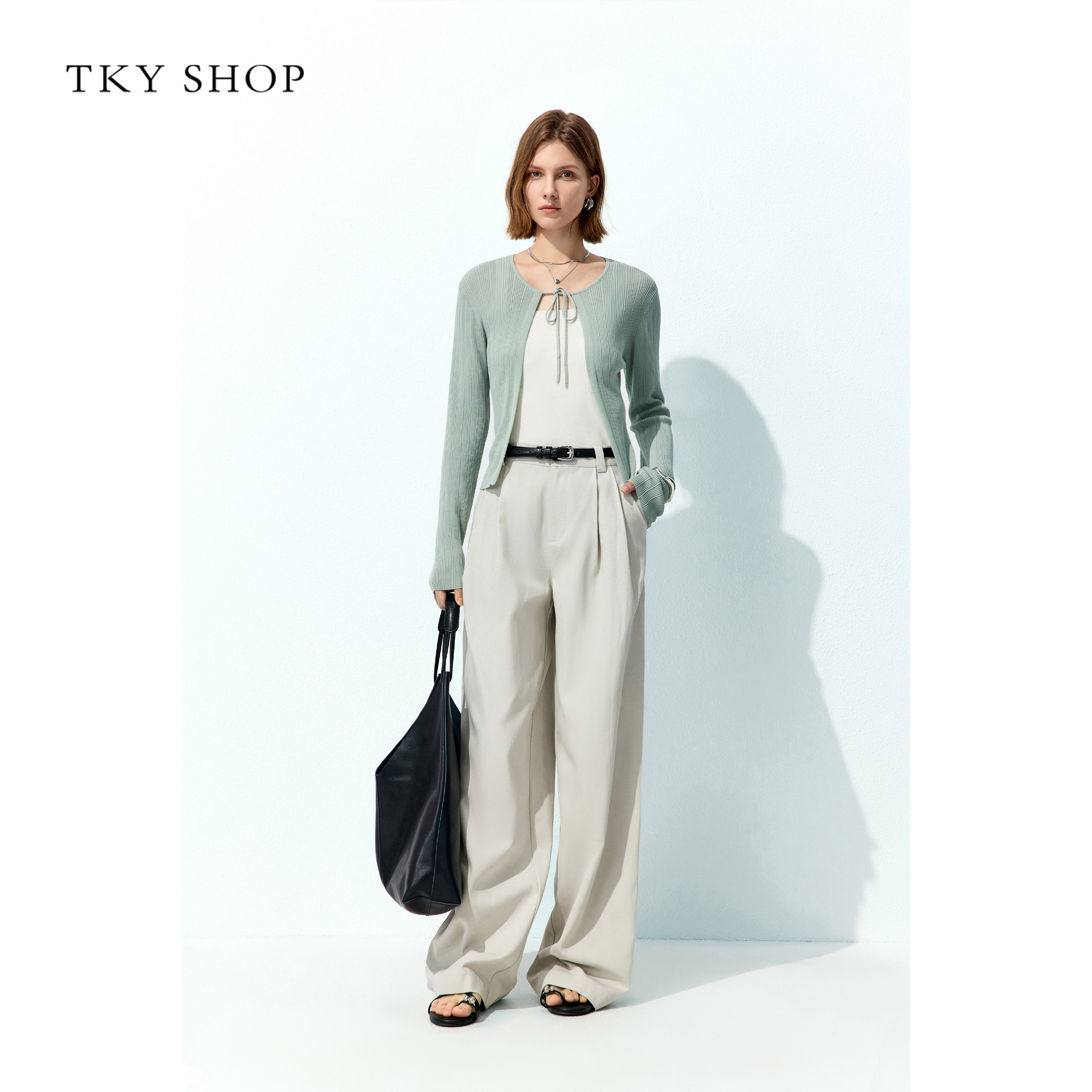 TKY SHOP 阔腿休闲长裤 10I1PA04E166