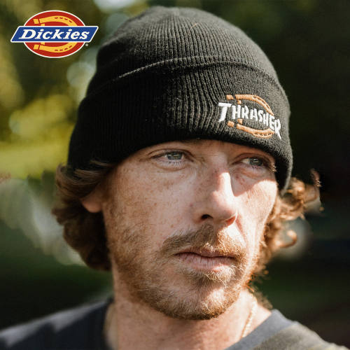 Dickies x THRASHER 联名秋冬LOGO刺绣针织帽男女情侣DK0A88KV-XIN