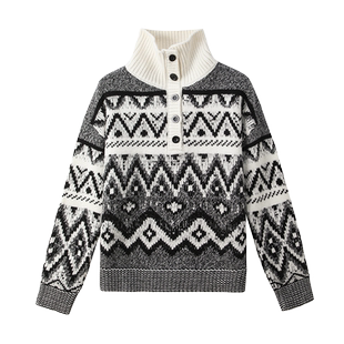 242CO541M休闲提花毛衫