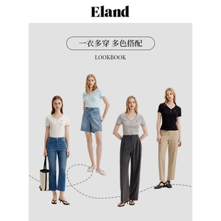 Eland衣恋T恤女 上衣内搭EERAE24E05