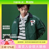 学院风翻领飞行服353425106202 梭织棉服夹克外套美式 PUMA彪马童装 儿童冬季