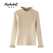 194M829 女线衫 Alphabet爱法贝童装 冬季