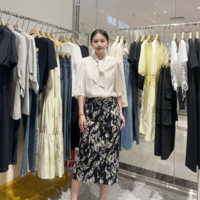 纳俪女士简约时尚半身裙N24074E03325