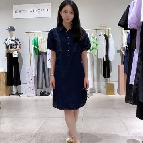 DESIGNICE/迪赛尼斯女士时尚休闲牛仔连衣裙D24218N7181