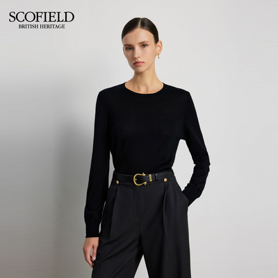 Scofield女装休闲 圆领长袖 针织衫