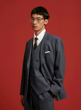 GXG男装 商场同款含羊毛商务通勤西装男士正装 24年秋G24X133015