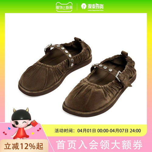 ASH女鞋2025秋季欣款OSAKA珍皮小皮鞋女可爱复古玛丽珍薄底鞋AP334K40024