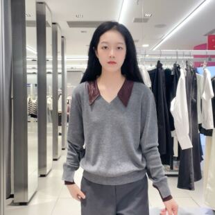 太平鸟女士气质简约时尚线套衫A1EEF3507