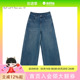 BSiEE本涩2026春经典 水洗宽松直筒休闲九分毛边流浪牛仔裤