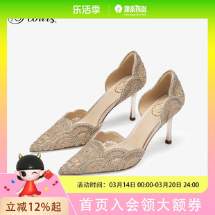 73hours女鞋蔷薇少女2025秋季尖头宴会高跟鞋