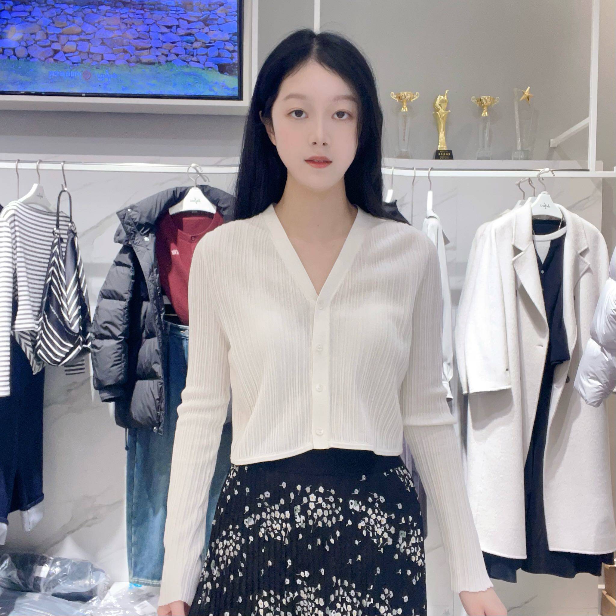 伊芙丽女士简约时尚针织衫1G3130701