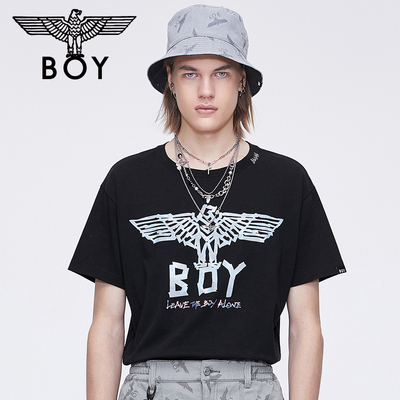 boy印花情侣短袖t恤夏季新款