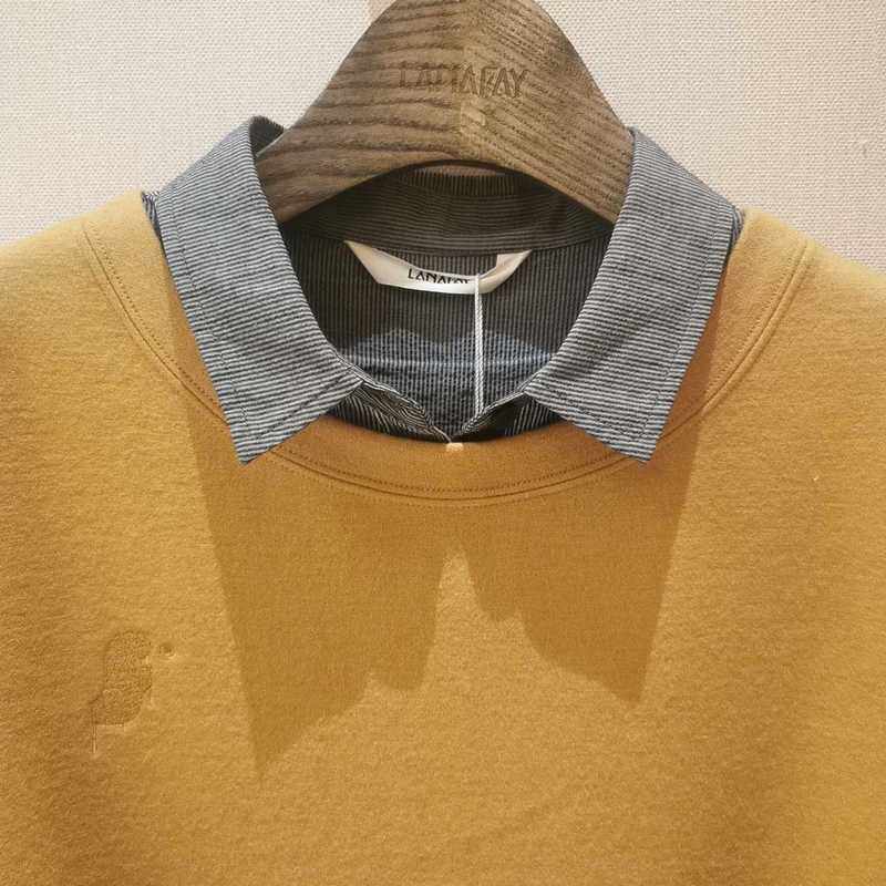 LANAFAY啦娜菲文艺休闲女士假两件卫衣1D513