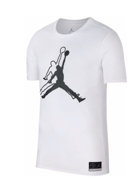 正品现货jordan got game飞人乔丹aj纯棉短袖运动t恤圆领白色L