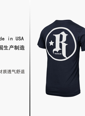 ROGUE美国造运动健身休闲短袖t恤撸铁力量举速干排汗训练吸湿黑色