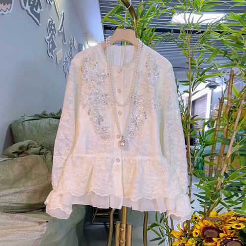 2026新款圆领开衫长袖胖m