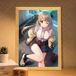 蔚蓝档案十六夜野宫周边灯光画小夜灯蓝牙音响音箱手办摆件装饰画