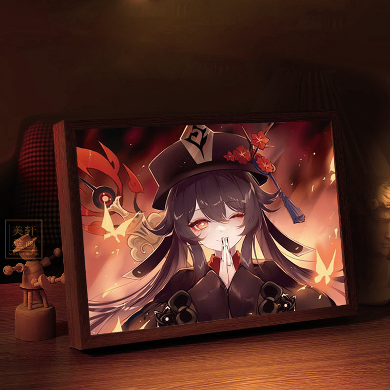 圆肾胡桃周边灯光画送男生女生生日礼物手办谷子电竞房间小夜灯