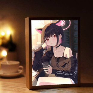蔚蓝档案杏山和纱周边灯光画蓝牙音箱音响手办摆件镜子装饰小夜灯