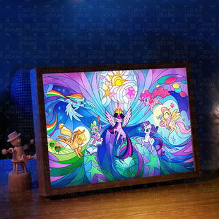 小马宝莉周边灯光画碧琪苹果嘉儿紫悦云宝珍奇手办生日礼物小夜灯