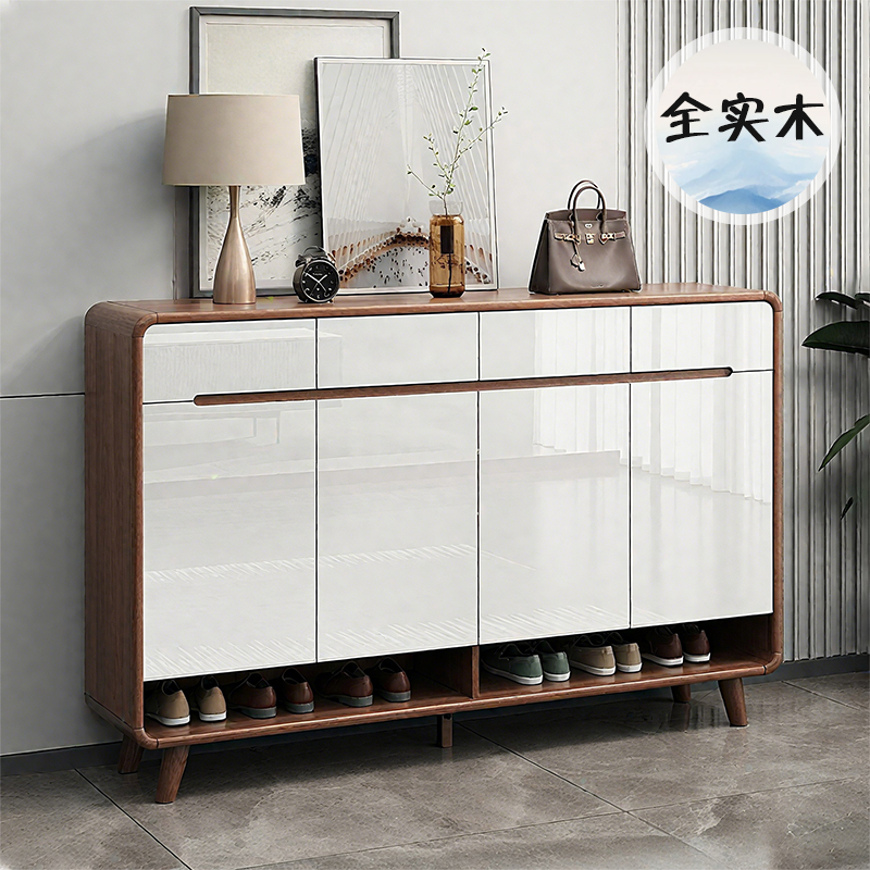 新中式全实木烤漆鞋柜品质推荐