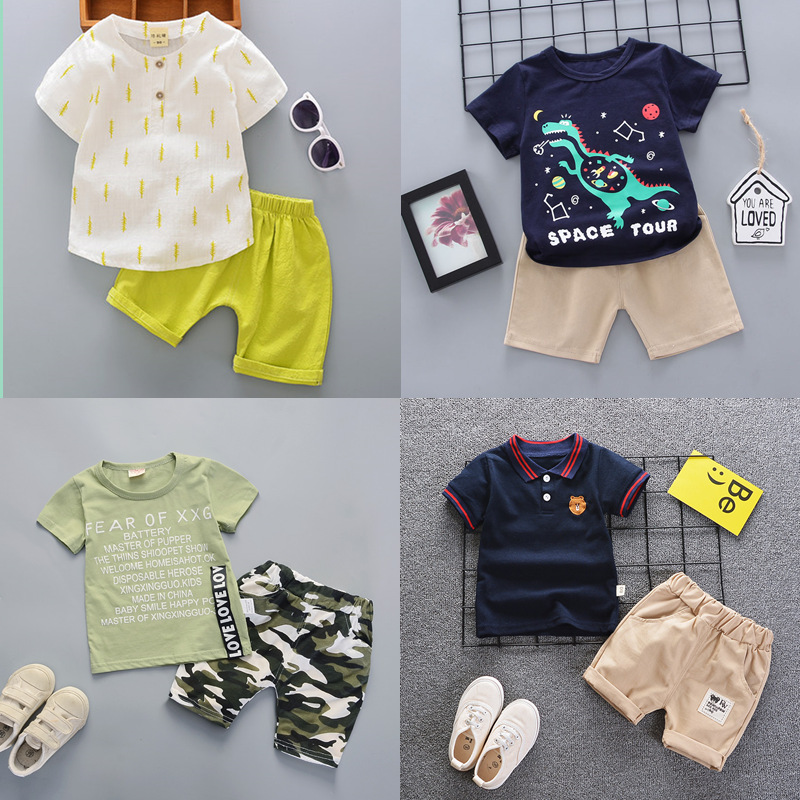 2020新款夏童裝男女寶寶嬰幼兒衣服0-1-2-3-5歲夏季兒童短袖套裝在類目 童裝/嬰兒裝/親子裝, 套裝中 - 來自Buy2taobao.com提供專業的淘寶代購服務