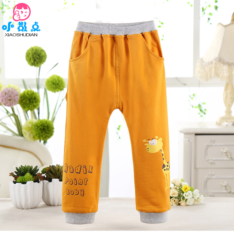 小数点童装男童裤子春秋儿童1-3-5岁宝宝纯棉休闲长裤子单层